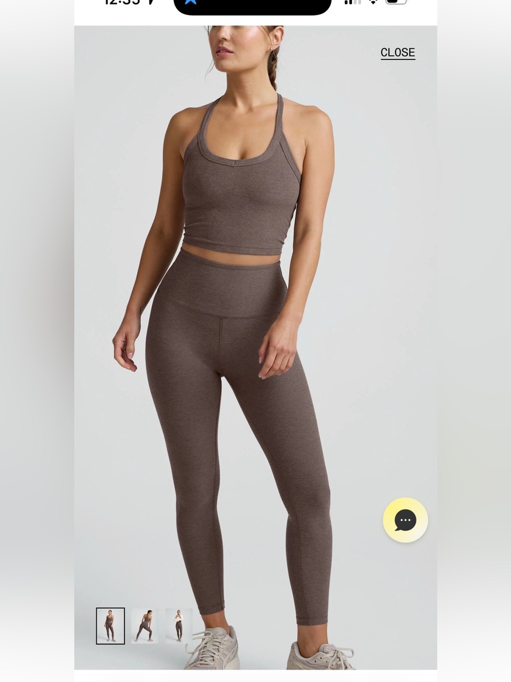 Beyond Yoga space dye caught in the midi High-Waist Leggings - woodland heather